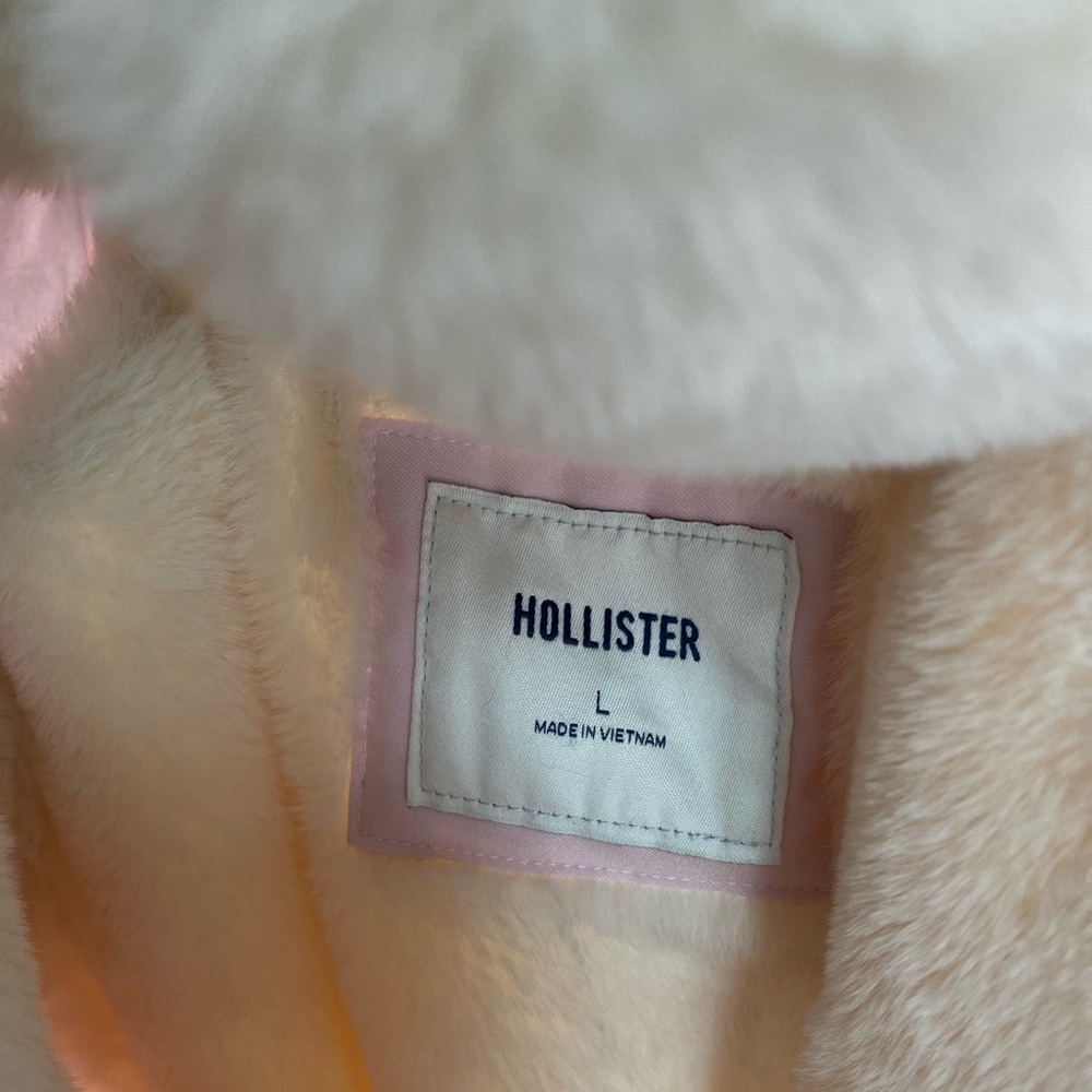 Hollister Soft pink Faux Fur Coat